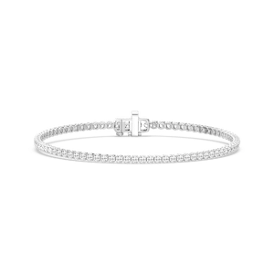Round Lab Grown Diamond Petite Classic Rounded Four Prong Tennis Bracelet - 7 Inches