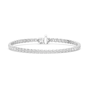 Round Lab Grown Diamond Petite Classic Rounded Four Prong Tennis Bracelet - 7 Inches