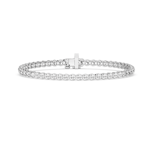 Round Lab Grown Diamond Petite Classic Rounded Four Prong Tennis Bracelet - 7 Inches