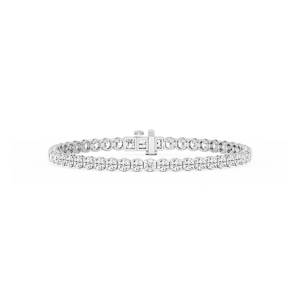 Round Lab Grown Diamond Petite Classic Rounded Four Prong Tennis Bracelet - 7 Inches