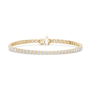 Round Lab Grown Diamond Petite Classic Rounded Four Prong Tennis Bracelet - 7 Inches