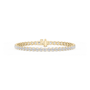 Round Lab Grown Diamond Petite Classic Rounded Four Prong Tennis Bracelet - 7 Inches