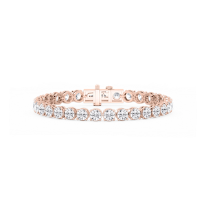 Round Lab Grown Diamond Classic Rounded Four Prong Tennis Bracelet - 7 Inches