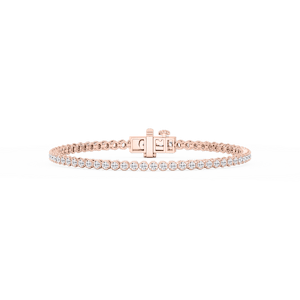 Round Lab Grown Diamond Classic Rounded Four Prong Tennis Bracelet - 7 Inches