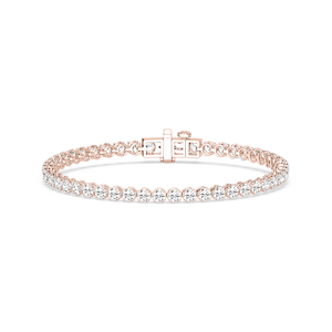 Round Lab Grown Diamond Classic Rounded Four Prong Tennis Bracelet - 7 Inches