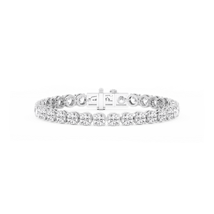 Round Lab Grown Diamond Classic Rounded Four Prong Tennis Bracelet - 7 Inches