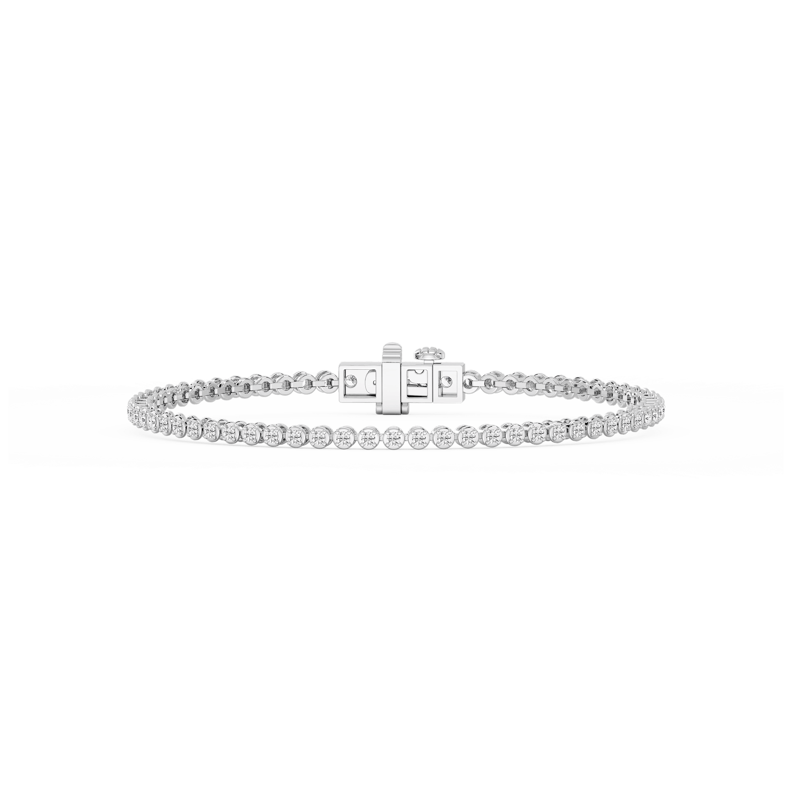 Round Lab Grown Diamond Classic Four Prong Tennis Bracelet