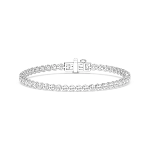 Round Lab Grown Diamond Classic Rounded Four Prong Tennis Bracelet - 7 Inches