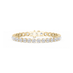 Round Lab Grown Diamond Classic Rounded Four Prong Tennis Bracelet - 7 Inches
