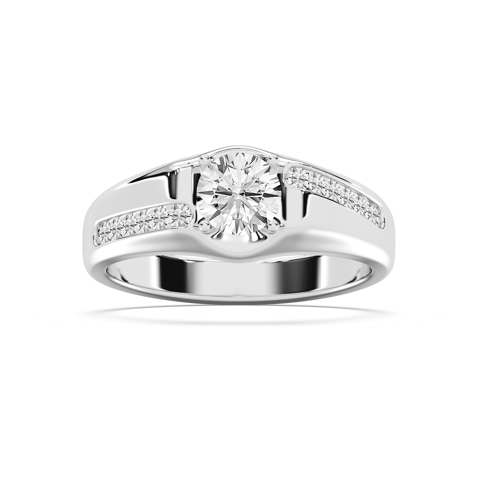William 1 ⅓ ctw Round Lab Grown Diamond 7.42mm Bezel Mens Wedding Band
