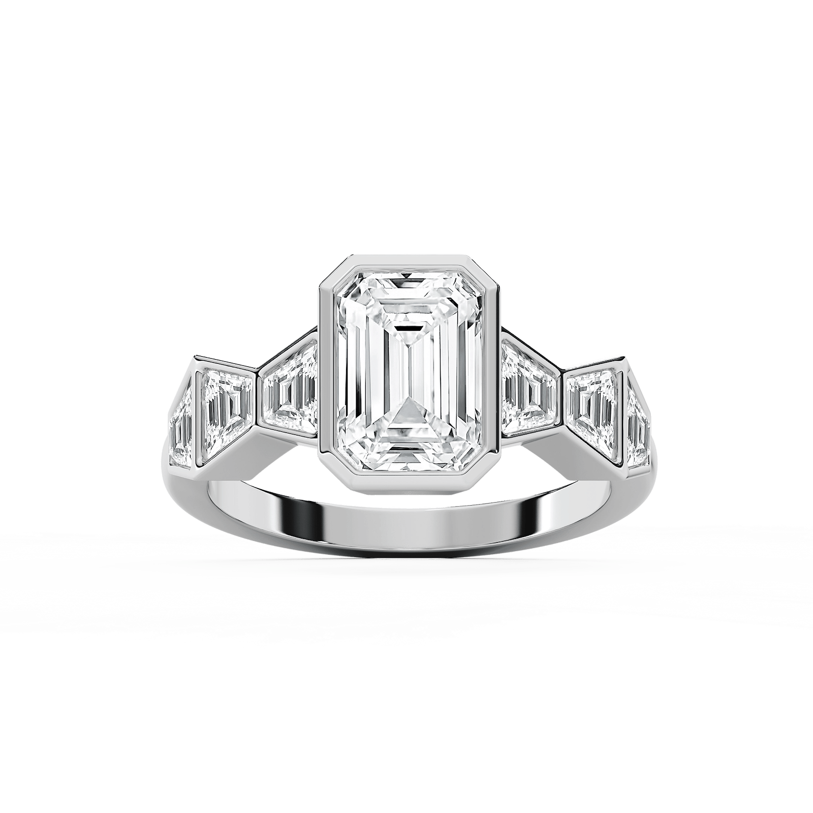 Rylie Emerald Engagement Ring in Rose Gold