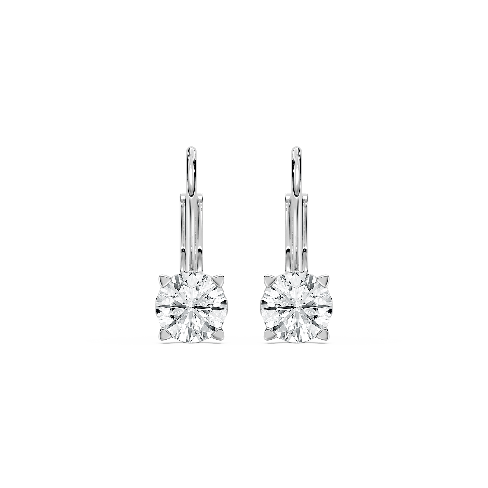 Scroll Drop Round Earrings in Rose Gold