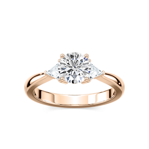 Selma Lab Grown Diamond Trillion Three Stone Engagement Ring