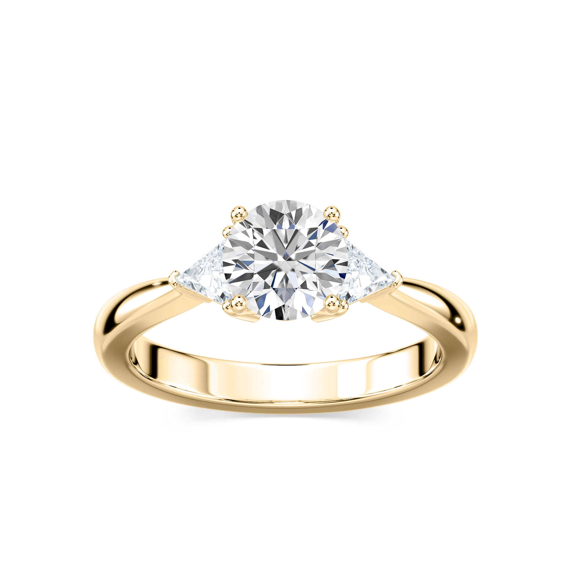 Selma Lab Grown Diamond Trillion Three Stone Engagement Ring