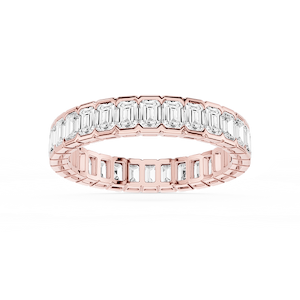 Serena Emerald Lab Grown Diamond Half Bezel Eternity Band