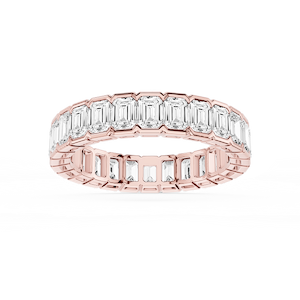 Serena Emerald Lab Grown Diamond Half Bezel Eternity Band