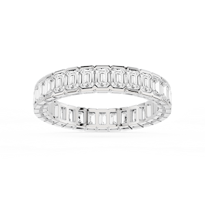 Serena Emerald Lab Grown Diamond Half Bezel Eternity Band