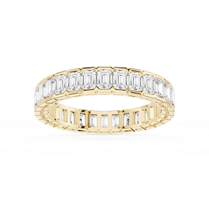 Serena Emerald Lab Grown Diamond Half Bezel Eternity Band
