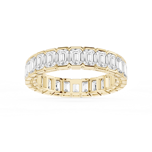 Serena Emerald Lab Grown Diamond Half Bezel Eternity Band