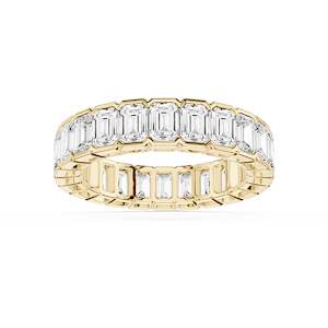Serena Emerald Lab Grown Diamond Half Bezel Eternity Band