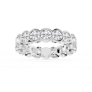Serena Round Lab Grown Diamond Half Bezel Eternity Band