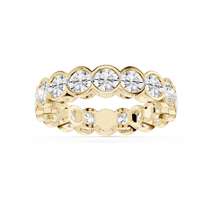 Serena Round Lab Grown Diamond Half Bezel Eternity Band