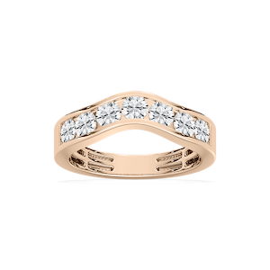 Parker 1 ctw Round Lab Grown Diamond Channel Set Curved Band