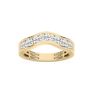 Parker 1 ctw Round Lab Grown Diamond Channel Set Curved Band