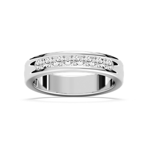 Nash 5/8 ctw Round Lab Grown Diamond 5.00mm Channel Mens Wedding Band