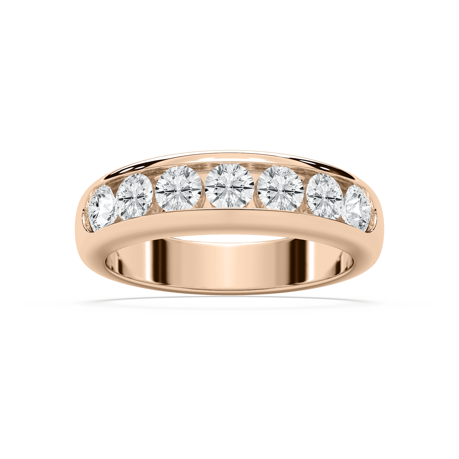 Joshua 1 ⅔ ctw Round Lab Grown Diamond 4.35mm Channel Mens Wedding Band