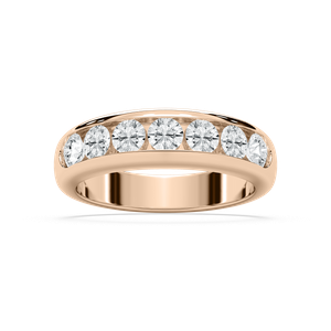 Joshua 1 ⅔ ctw Round Lab Grown Diamond 4.35mm Channel Mens Wedding Band