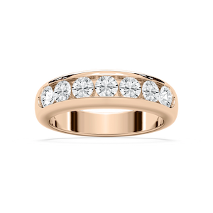 Joshua 1 ⅔ ctw Round Lab Grown Diamond 4.35mm Channel Mens Wedding Band