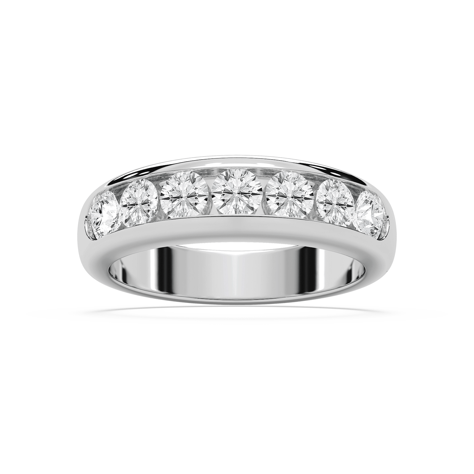 Joshua 1 ⅔ ctw Round Lab Grown Diamond 4.35mm Channel Mens Wedding Band