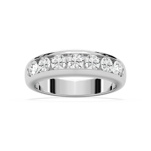 Joshua 1 ⅔ ctw Round Lab Grown Diamond 4.35mm Channel Mens Wedding Band