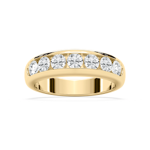 Joshua 1 ⅔ ctw Round Lab Grown Diamond 4.35mm Channel Mens Wedding Band