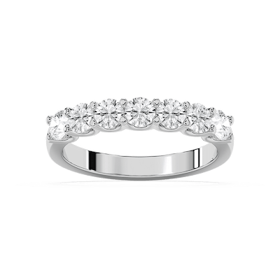 Amelia 1 ctw Round Lab Grown Diamond Seven Stone U Prong Anniversary Band