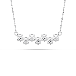 1 ⅓ ctw Round Lab Grown Diamond Seven Stones of Grace Necklace - 18 Inches