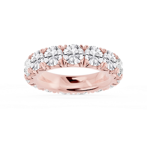 Sharon Round Lab Grown Diamond French Pave Eternity Band
