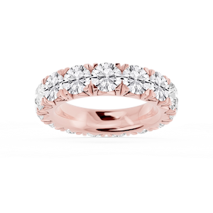 Sharon Round Lab Grown Diamond French Pave Eternity Band