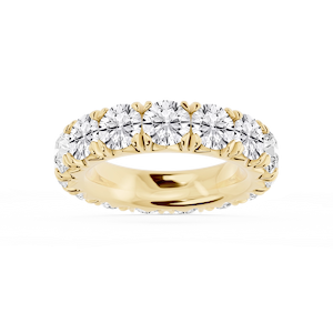 Sharon Round Lab Grown Diamond French Pave Eternity Band