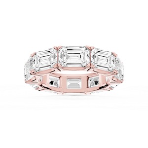 Shiloh Emerald Lab Grown Diamond East West Eternity Band