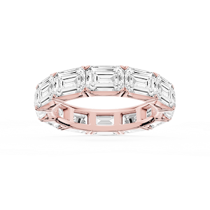 Shiloh Emerald Lab Grown Diamond East West Eternity Band
