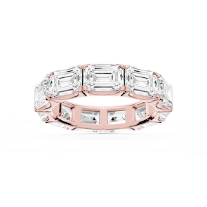Shiloh Emerald Lab Grown Diamond East West Eternity Band