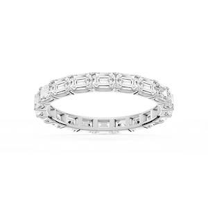 Shiloh Emerald Lab Grown Diamond East West Eternity Band