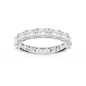 Shiloh Emerald Lab Grown Diamond East West Eternity Band