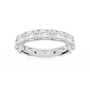 Shiloh Emerald Lab Grown Diamond East West Eternity Band