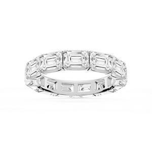 Shiloh Emerald Lab Grown Diamond East West Eternity Band