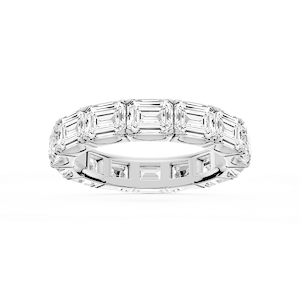 Shiloh Emerald Lab Grown Diamond East West Eternity Band