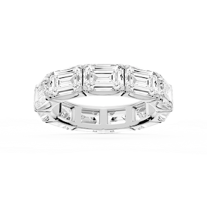 Shiloh Emerald Lab Grown Diamond East West Eternity Band