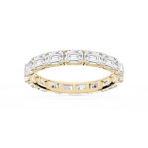 Shiloh Emerald Lab Grown Diamond East West Eternity Band